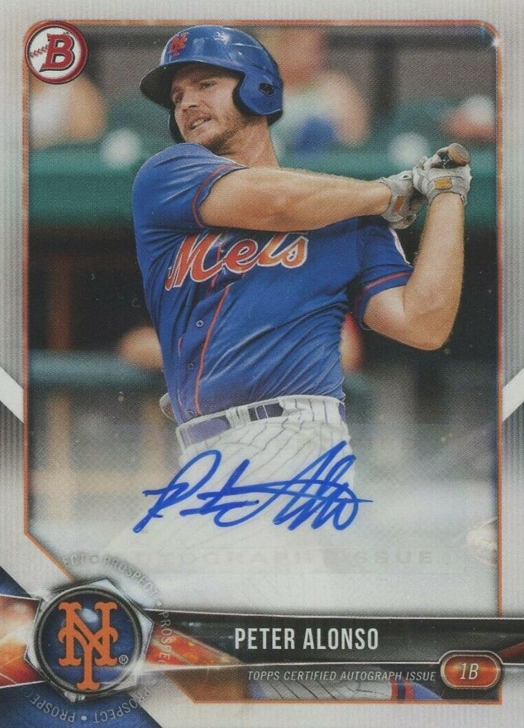 2018 Bowman Paper Prospects Autographs Peter Alonso #PA-PA Baseball Card