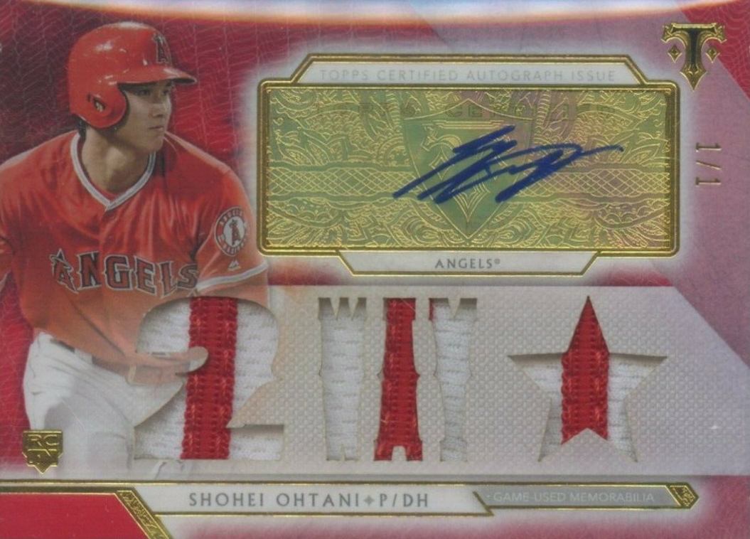 2018 Topps Triple Threads Autograph Relics Shohei Ohtani #SO1 Baseball Card