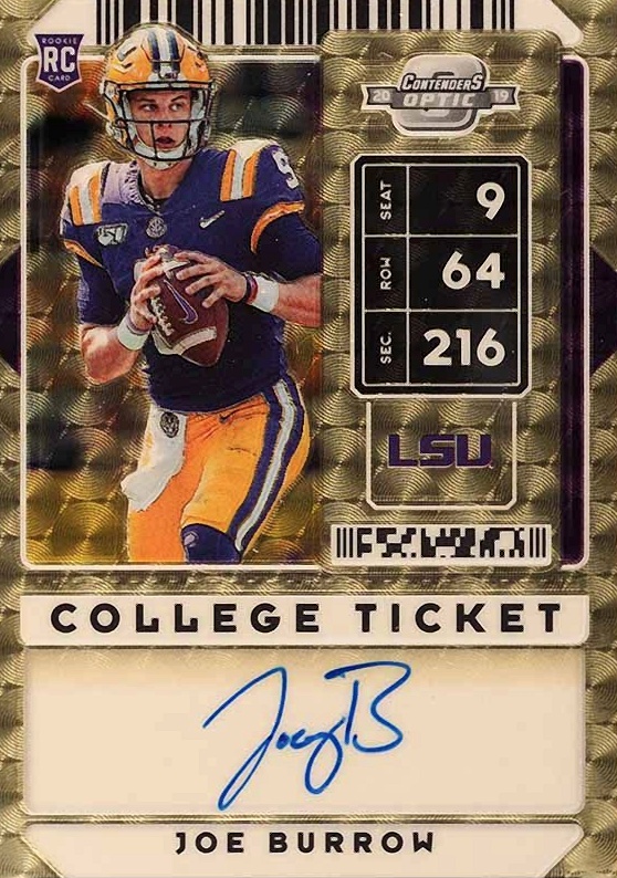 2020 Panini Contenders Draft Picks Joe Burrow #105 Football Card