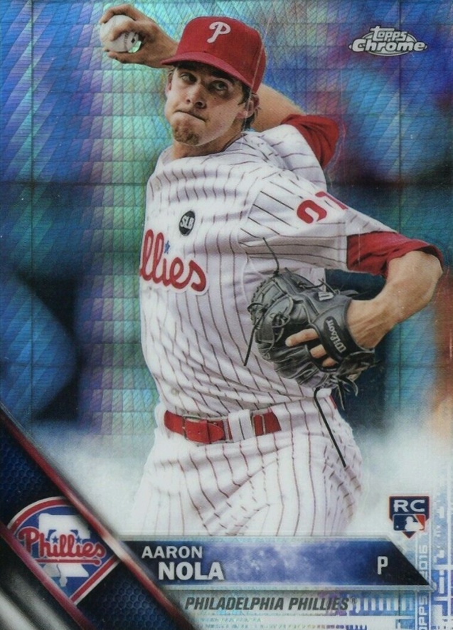 2016 Topps Chrome Aaron Nola #114 Baseball Card