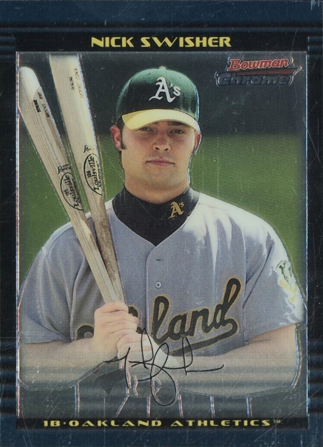 2002 Bowman Chrome Draft Picks Nick Swisher #16 Baseball Card