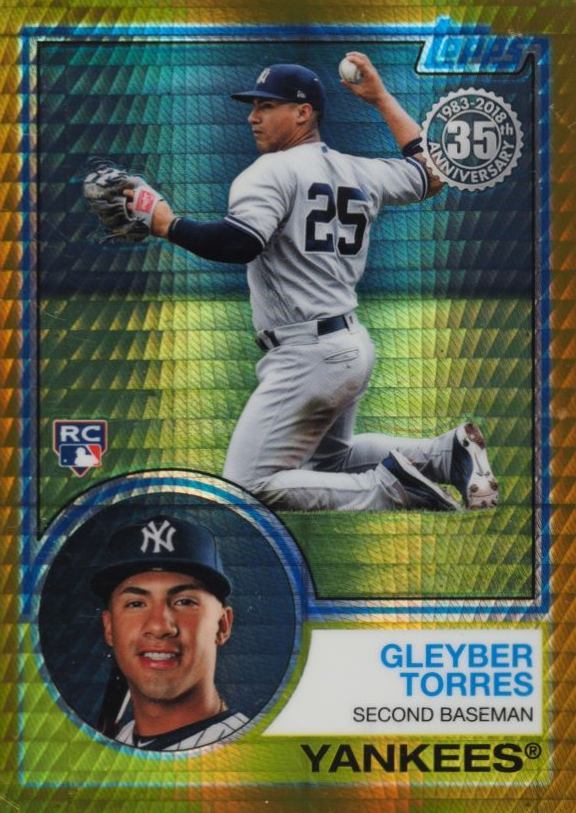 2018 Topps Silver Pack 1983 Chrome Promo Gleyber Torres #147 Baseball Card