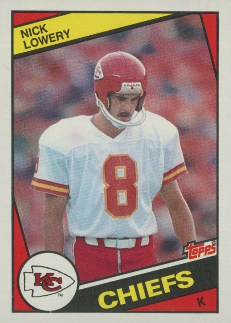 1984 Topps Nick Lowery #94 Football Card