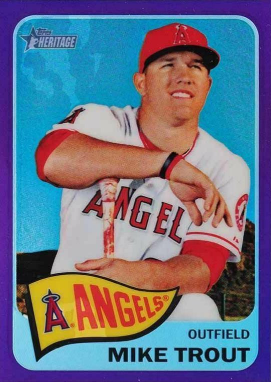 2014 Topps Heritage Chrome Mike Trout #250 Baseball Card