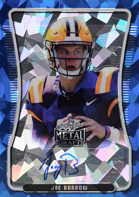 2020 Leaf Metal Draft Autograph Portrait Joe Burrow #BAPJB1 Football Card