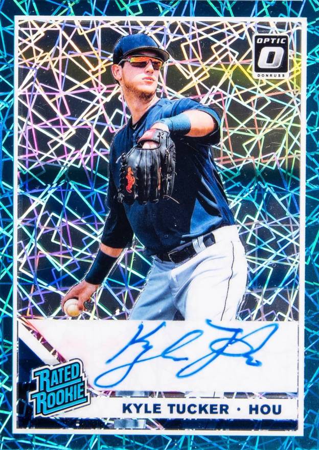 2019 Panini Donruss Optic Rated Rookie Signatures Kyle Tucker #KT Baseball Card