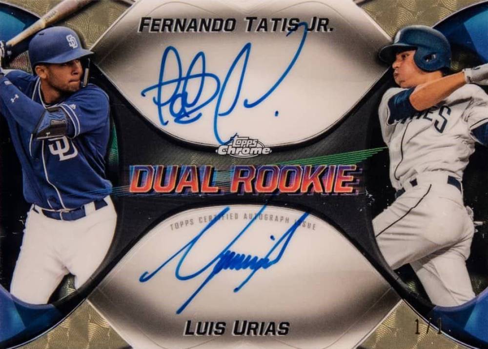 2019 Topps Chrome Dual Rookie Autographs Fernando Tatis Jr./Luis Urias #DRATU Baseball Card