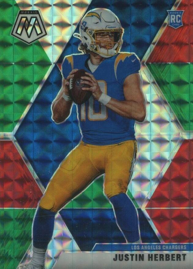 2020 Panini Mosaic Justin Herbert #204 Football Card