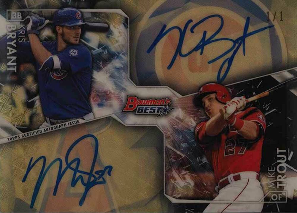 2016 Bowman's Best Dual Autograph Kris Bryant/Mike Trout #BDABH Baseball Card