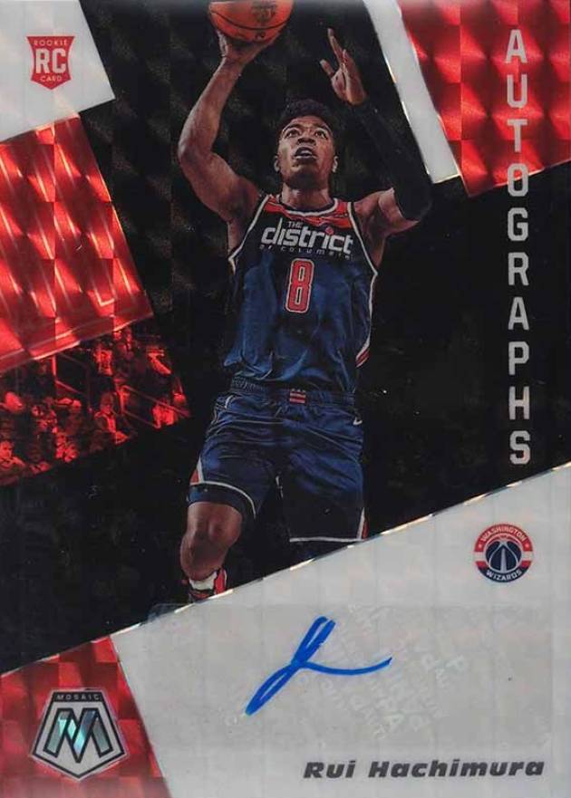 2019 Panini Mosaic Rookie Autographs Mosaic Rui Hachimura #RARHM Basketball Card