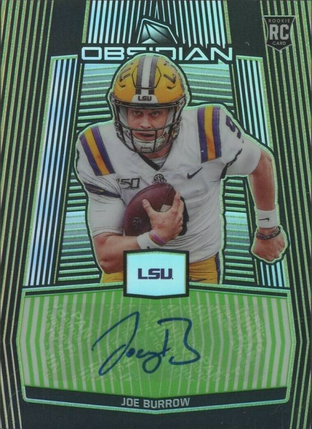 2020 Panini Obsidian Draft Picks Autographs Joe Burrow #1 Football Card