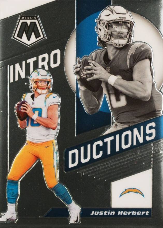 2020 Panini Mosaic Introductions Justin Herbert #I3 Football Card