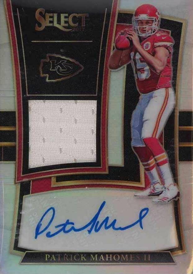 2017 Panini Select Rookie Signatures Memorabilia Prizm Patrick Mahomes II #RMPM Football Card