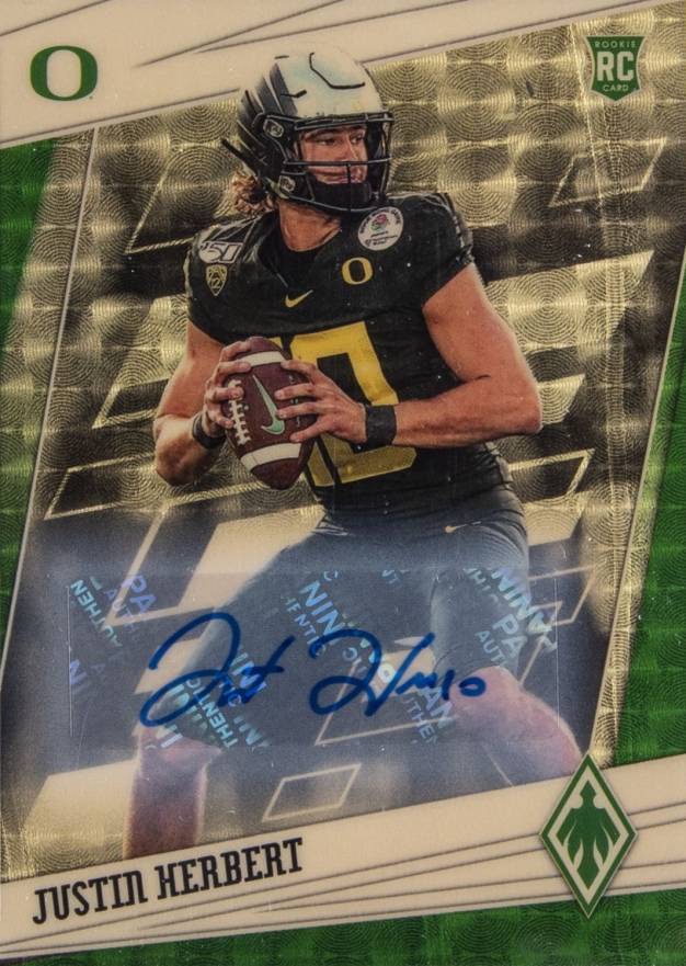 2020 Panini Chronicles Draft Picks Phoenix Justin Herbert #5 Football Card