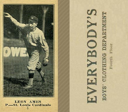 1916 Everybody's Leon Ames #5 Baseball Card