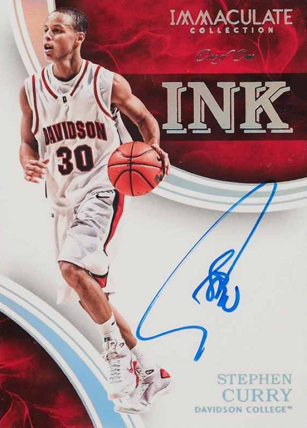 2016 Panini Immaculate Collection Collegiate Immaculate Ink Stephen Curry #1 Basketball Card