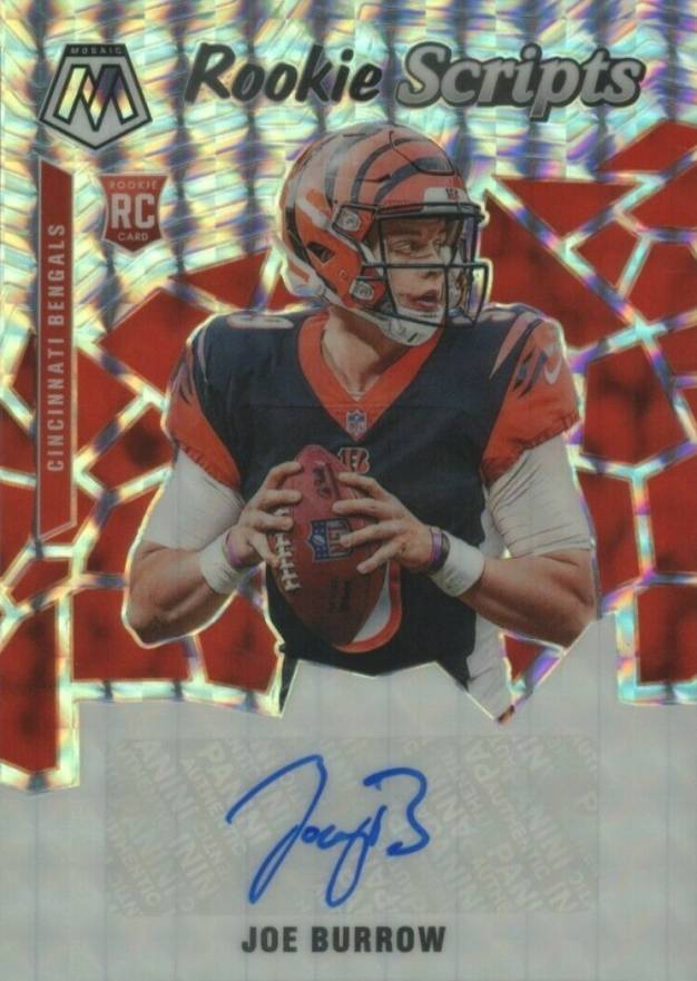 2020 Panini Mosaic Rookie Scripts Joe Burrow #RS1 Football Card