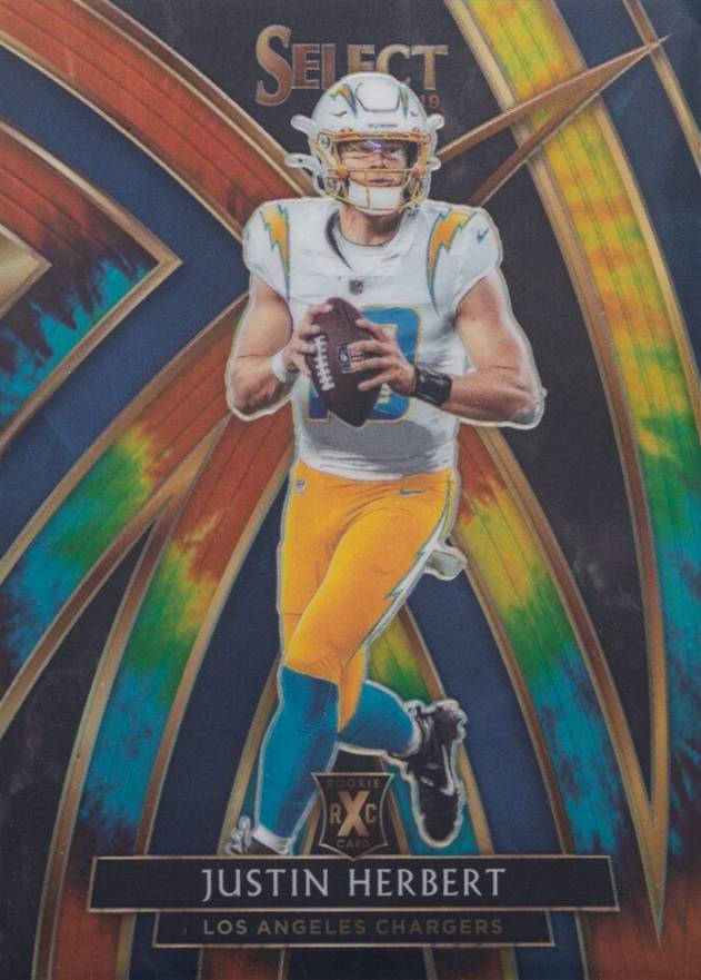 2019 Panini Select 2020 Xrc Prizm Redemption Justin Herbert #303 Football Card