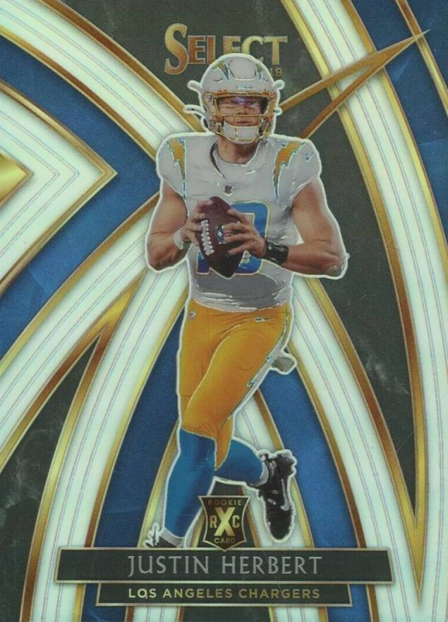 2019 Panini Select 2020 Xrc Prizm Redemption Justin Herbert #303 Football Card