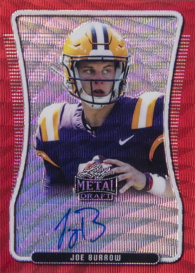 2020 Leaf Metal Draft Autograph Portrait Joe Burrow #BAPJB1 Football Card