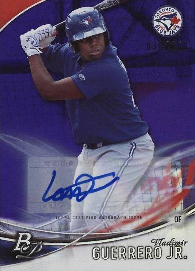 2016 Bowman Platinum Top Prospects Autograph Vladimir Guerrero Jr. #TPAVG Baseball Card