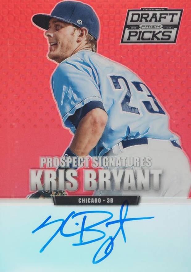 2013 Panini Prizm Perennial Draft Picks Prospect Signatures Kris Bryant #6 Baseball Card