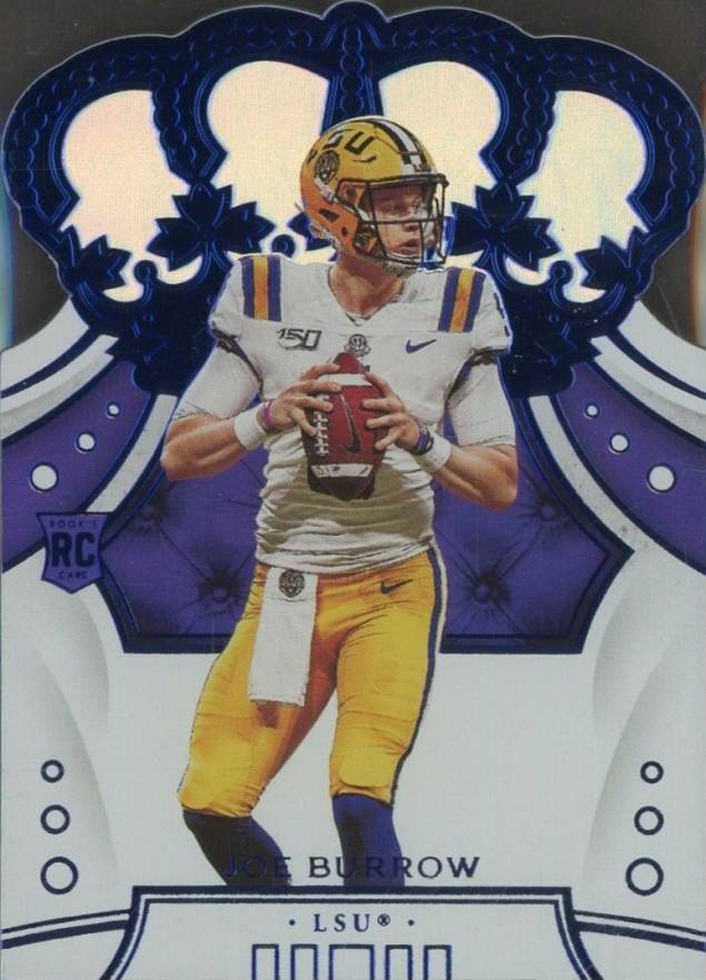 2020 Panini Chronicles Draft Picks Crown Royale Joe Burrow #1 Football Card