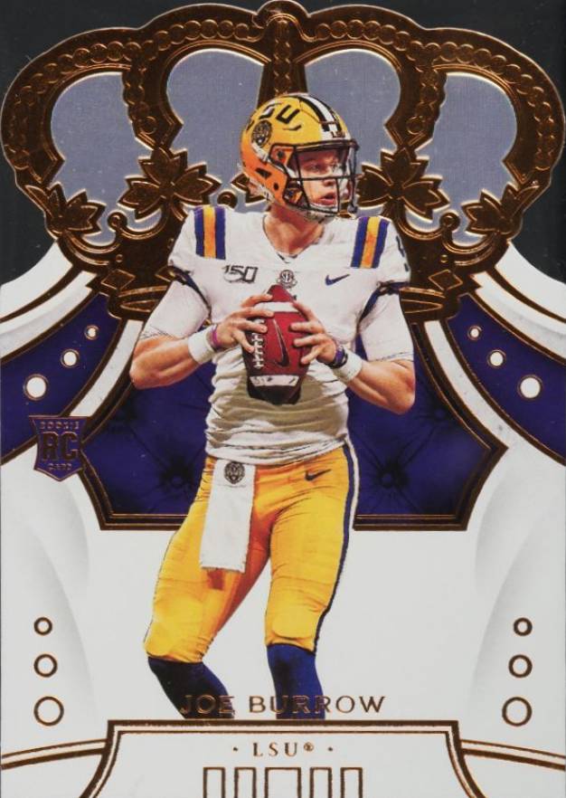 2020 Panini Chronicles Draft Picks Crown Royale Joe Burrow #1 Football Card