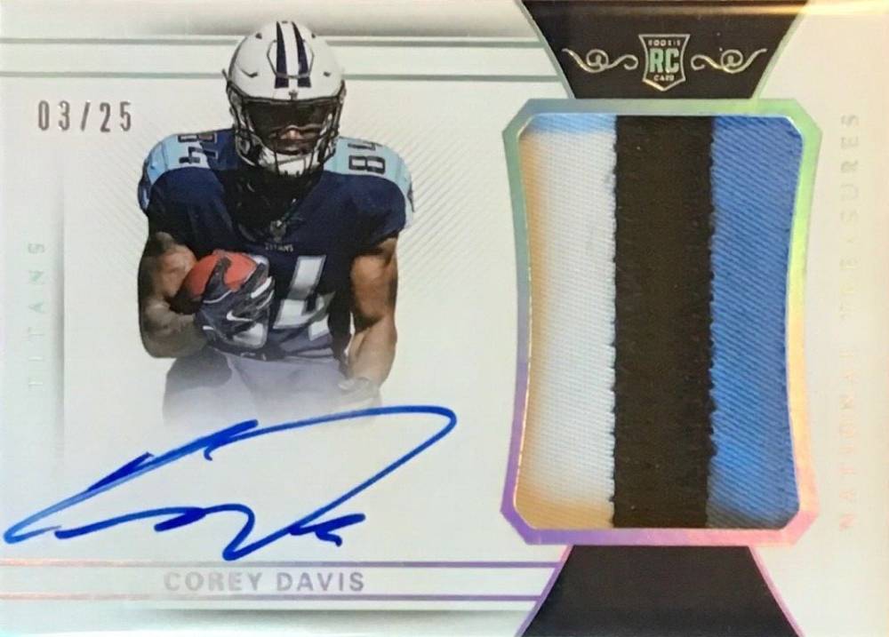 2017 Panini National Treasures Corey Davis #163 Football Card