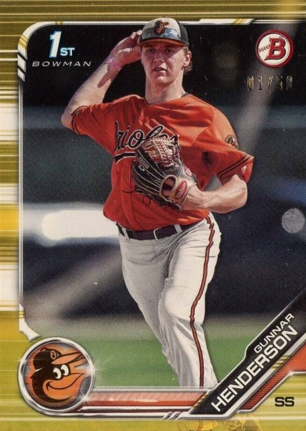 2019 Bowman Draft Gunnar Henderson #BD22 Baseball Card