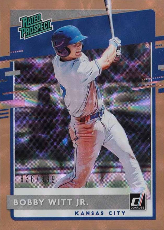 2020 Panini Donruss Rated Prospects Bobby Witt Jr. #RP2 Baseball Card