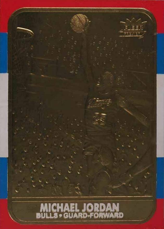 1997 Fleer 23KT Gold Card Michael Jordan # Basketball Card