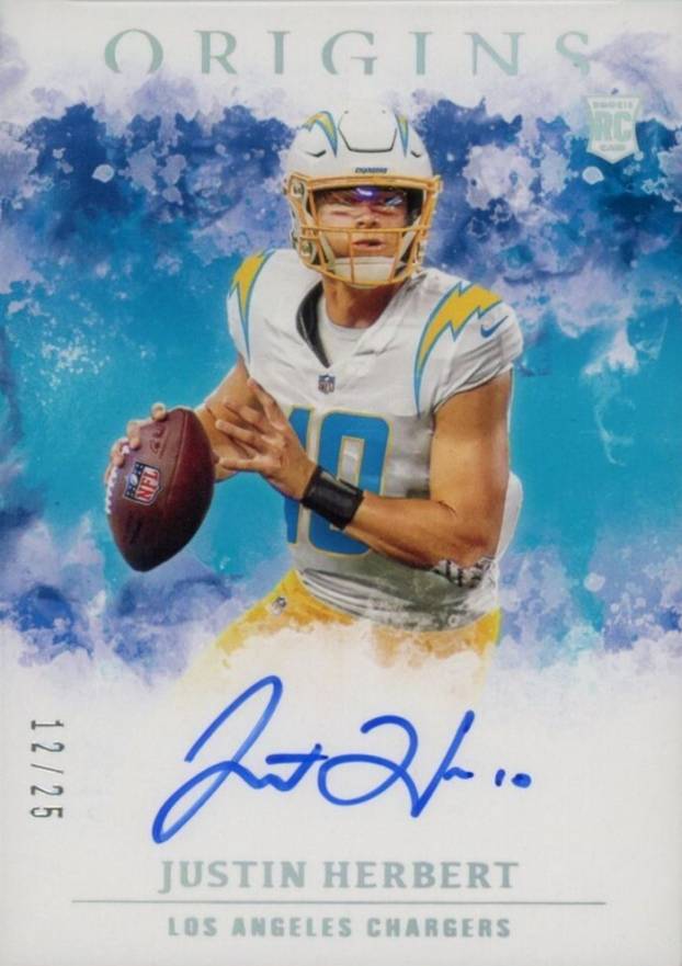 2020 Panini Origins Rookie Autographs Justin Herbert #RAJH Football Card