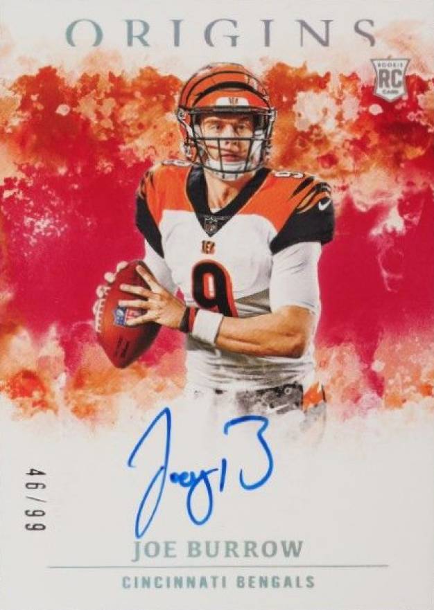 2020 Panini Origins Rookie Autographs Joe Burrow #RAJB Football Card