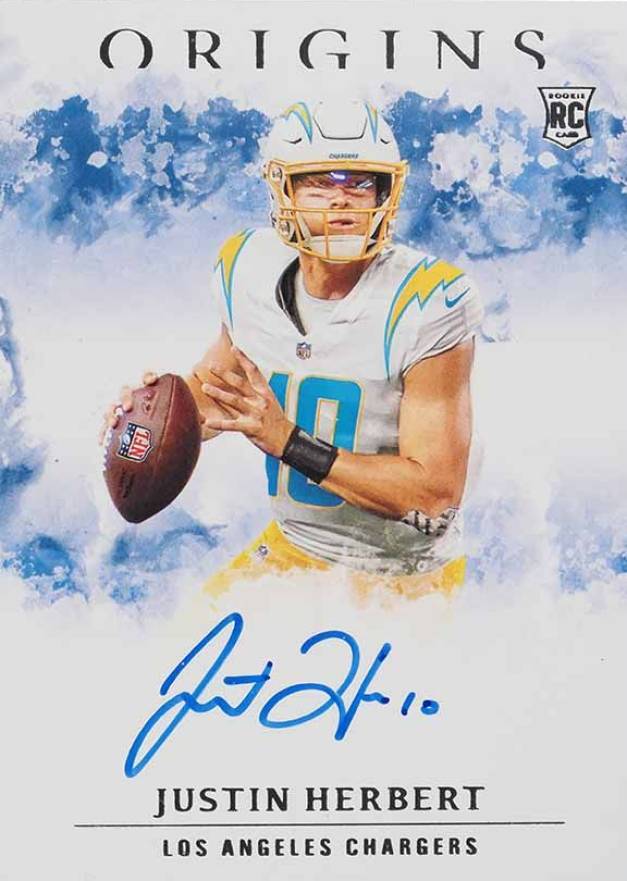 2020 Panini Origins Rookie Autographs Justin Herbert #RAJH Football Card