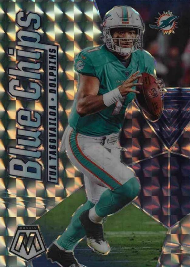 2020 Panini Mosaic Blue Chips Tua Tagovailoa #BC15 Football Card