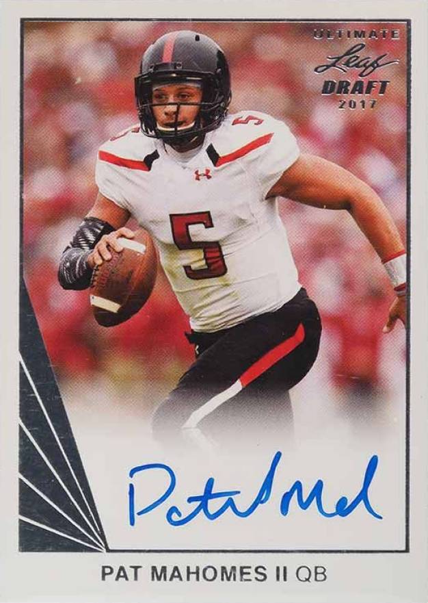 2017 Leaf Ultimate Draft Autographs Patrick Mahomes II #PM1 Football Card