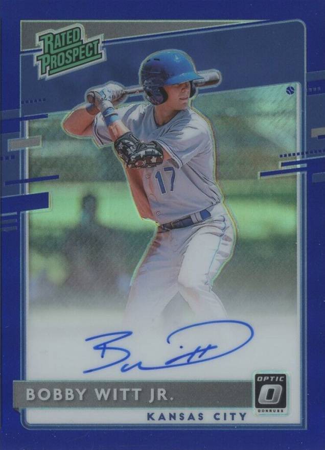 2020 Panini Donruss Optic Rated Prospects Bobby Witt Jr. #RPSBW Baseball Card