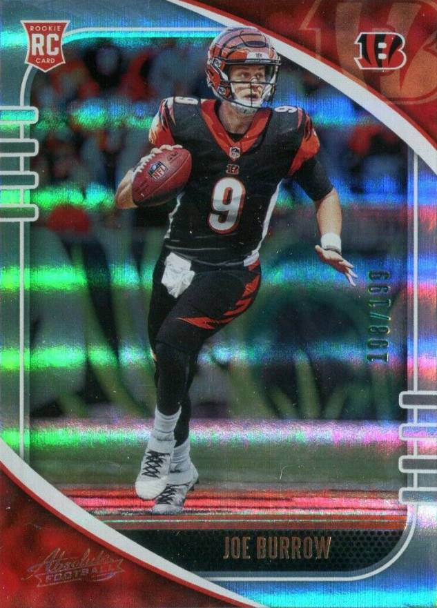 2020 Panini Absolute Joe Burrow #158 Football Card