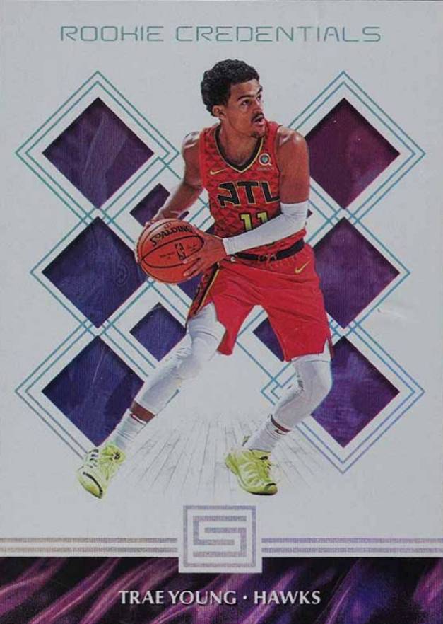 2018 Panini Status Rookie Credentials Trae Young #8 Basketball Card