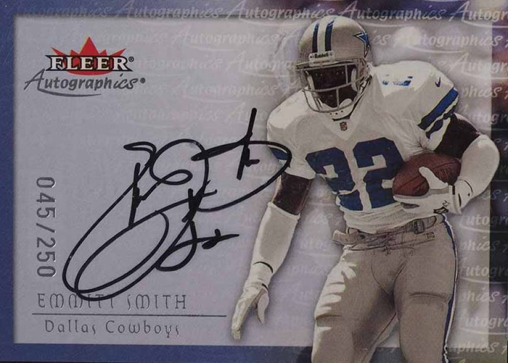 2000 Fleer Autographics Emmitt Smith # Football Card