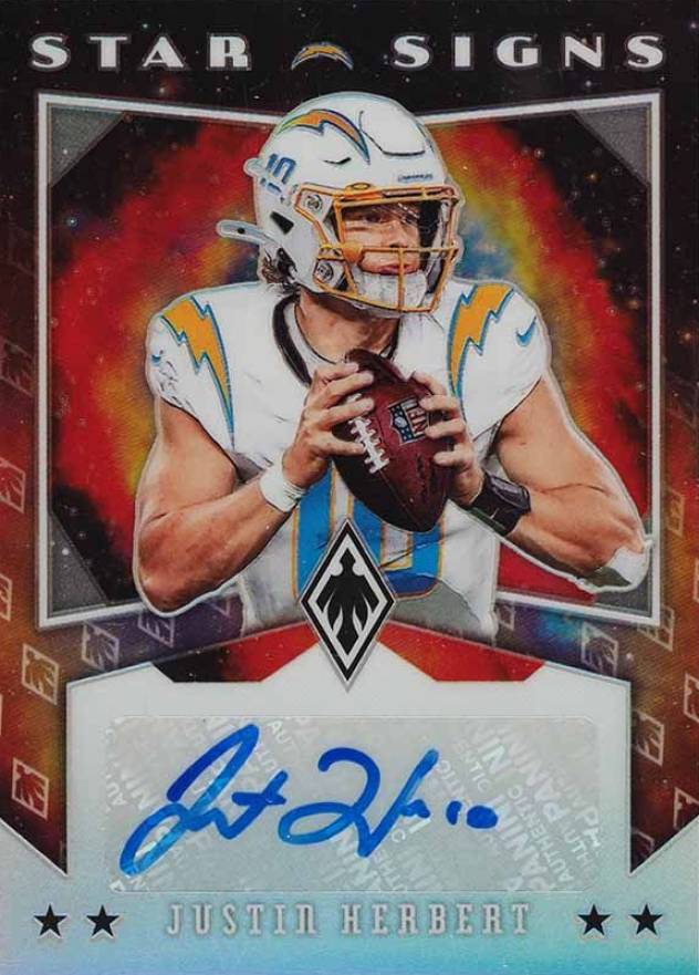 2020 Panini Phoenix Star Signs Justin Herbert #SSJH Football Card