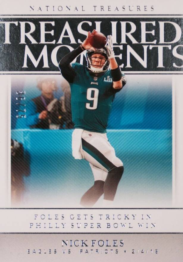 2019 Panini National Treasures Treasured Moments Nick Foles #13 Football Card