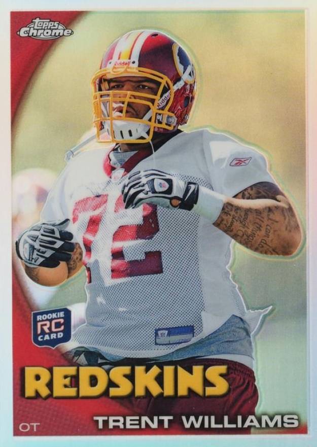 2010 Topps Chrome Trent Williams #C102 Football Card