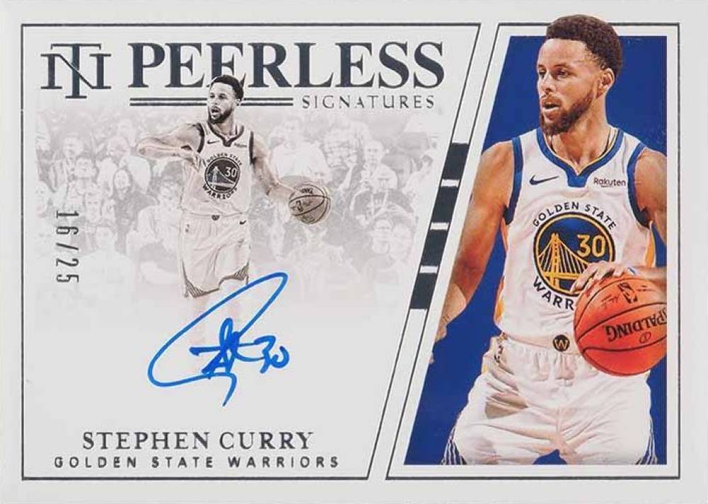 2019 Panini National Treasures Peerless Signatures Stephen Curry #PSSCY Basketball Card