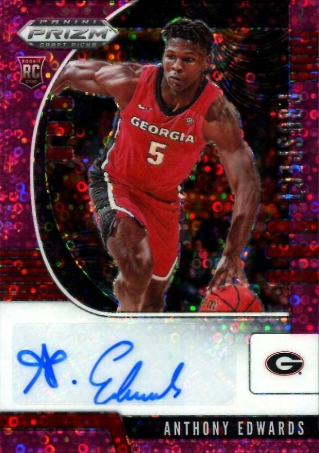 2020 Panini Prizm Draft Picks Prospects Autograph Anthony Edwards #PAAE Basketball Card