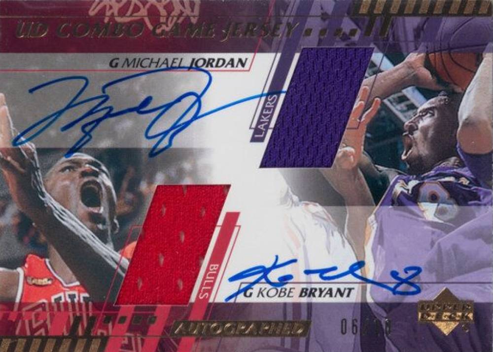 2000 Upper Deck Game Jersey Combo K.Bryant/M.Jordan #MJ/KB-A Basketball Card