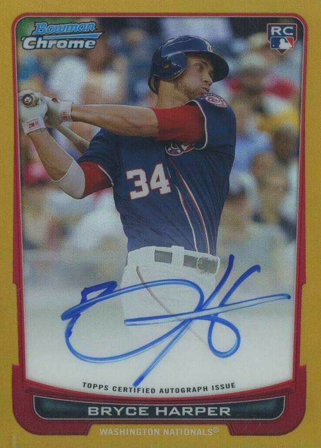 2012 Bowman Chrome Rookie Autograph Bryce Harper #RA-BH Baseball Card