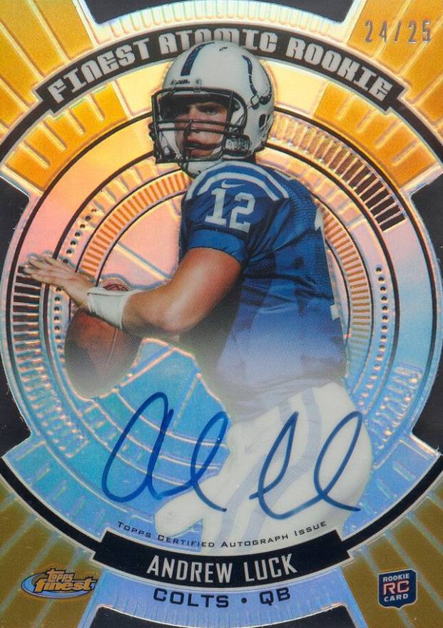 2012 Finest Atomic Rookie Autograph Andrew Luck #FARAAL Football Card