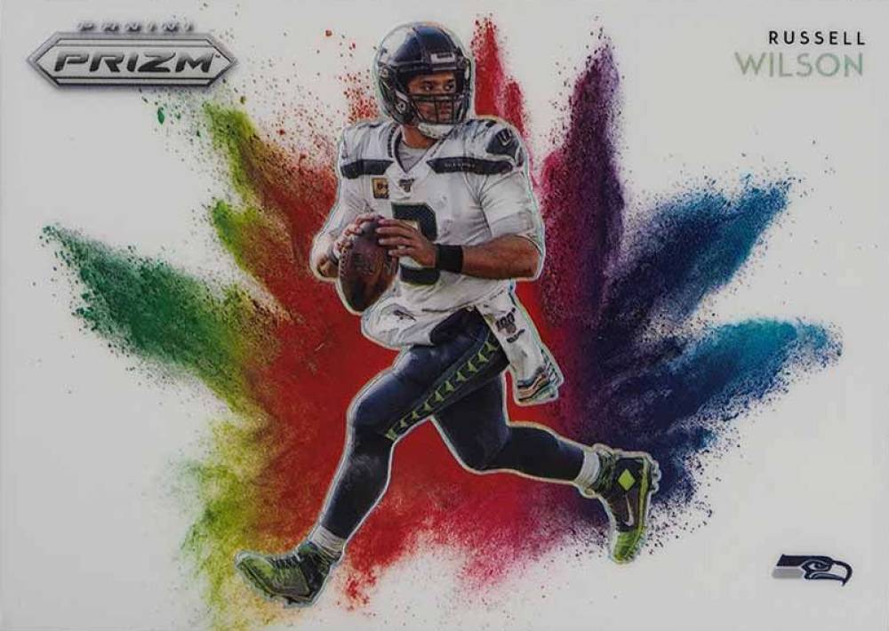 2020 Panini Prizm Color Blast Russell Wilson #4 Football Card